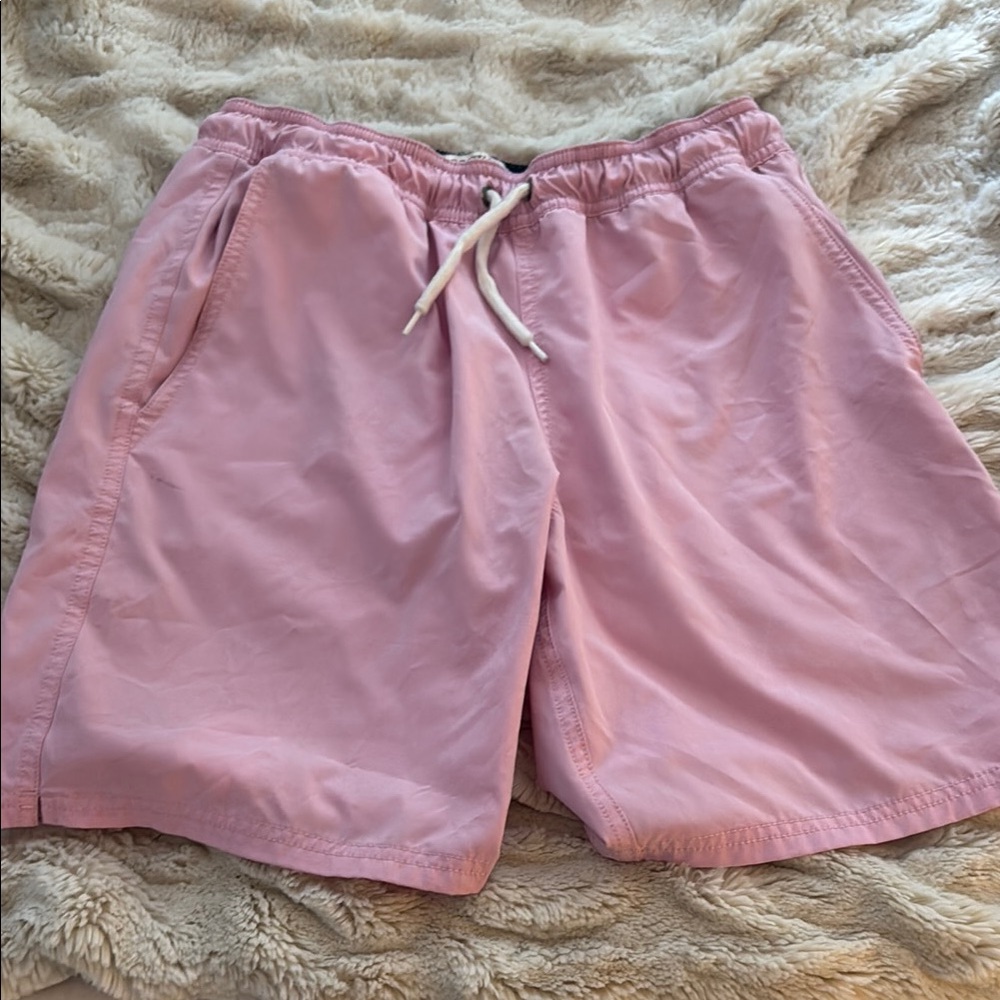 Pink men’s swim trunks